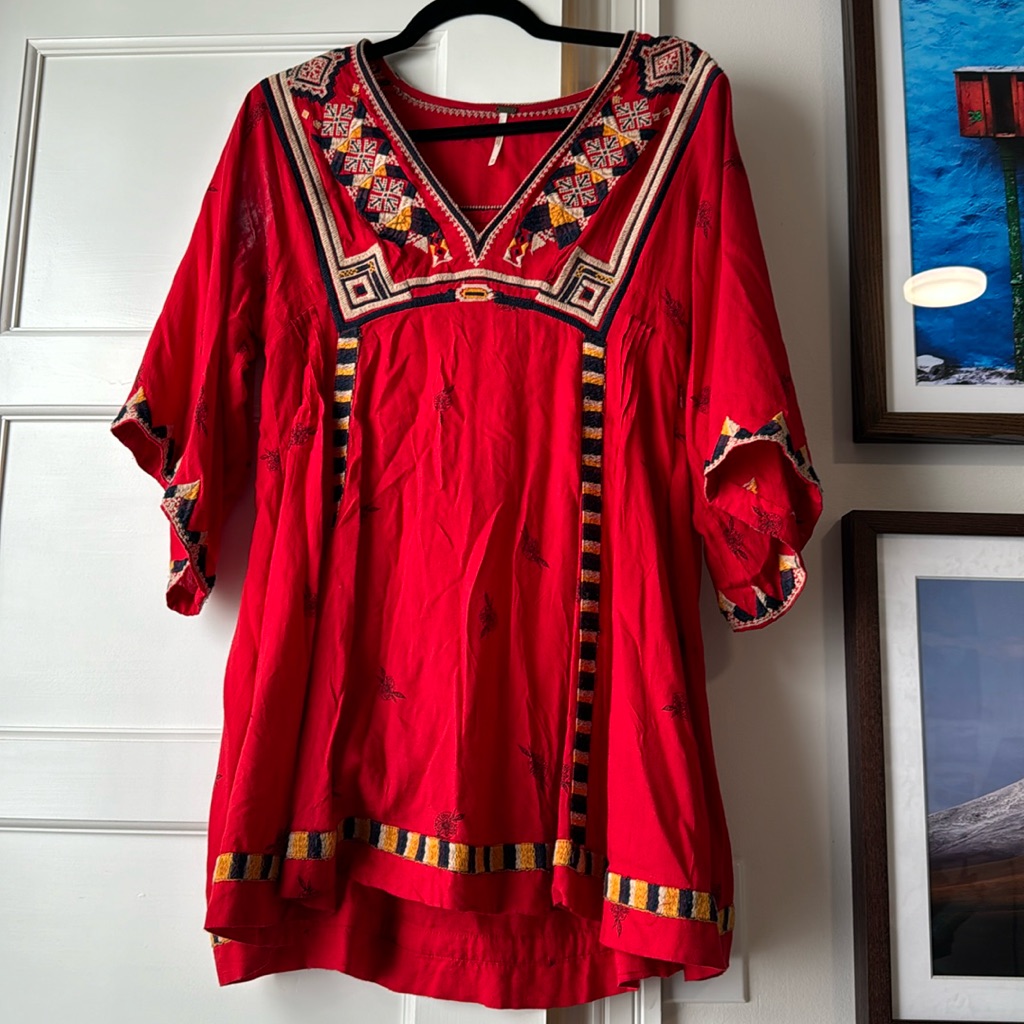 Free People Red Tunic Dress